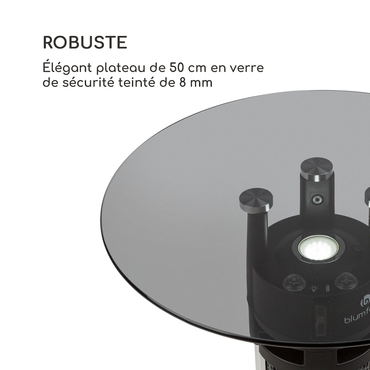 Primal Heat 1200W Chauffage Infrarouge sur Pied Argent