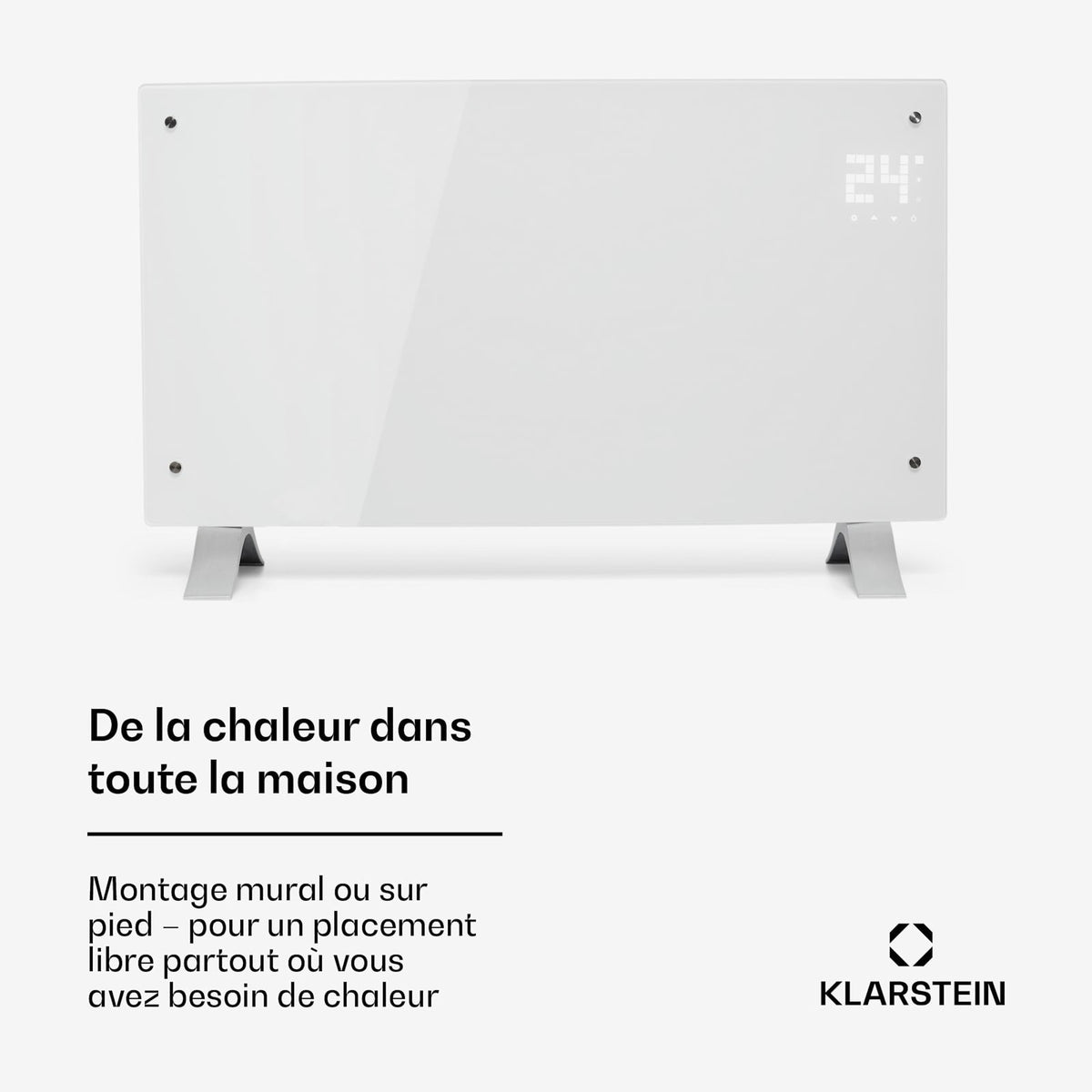 Bornholm Curve 2000W 20m² Convecteur Électrique Blanc