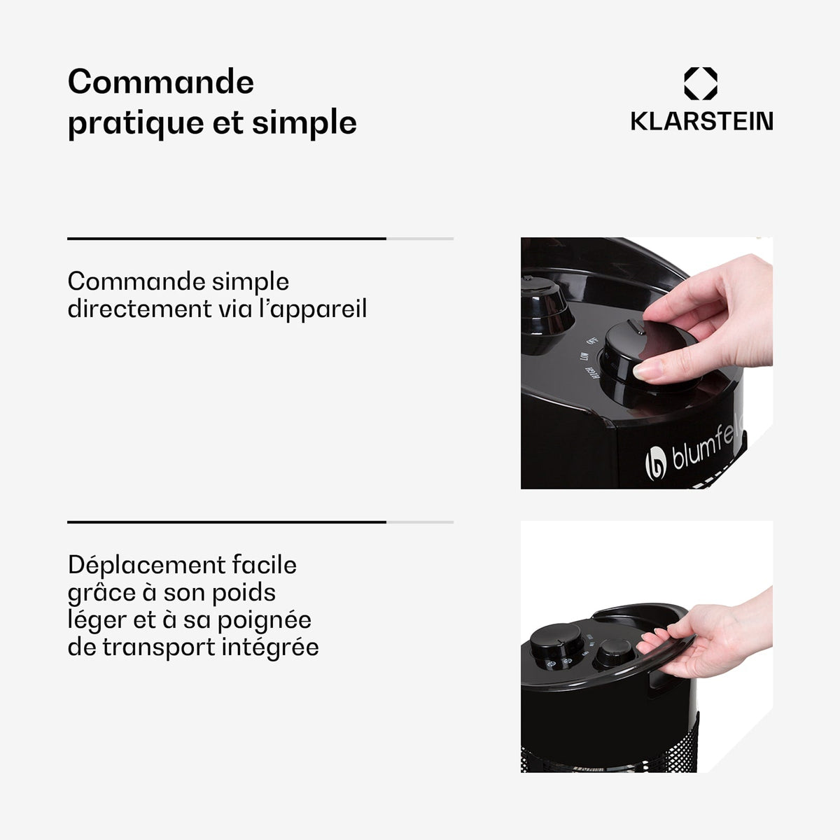 Heat Guru 360 1200W Chauffage Infrarouge sur Pied Noir