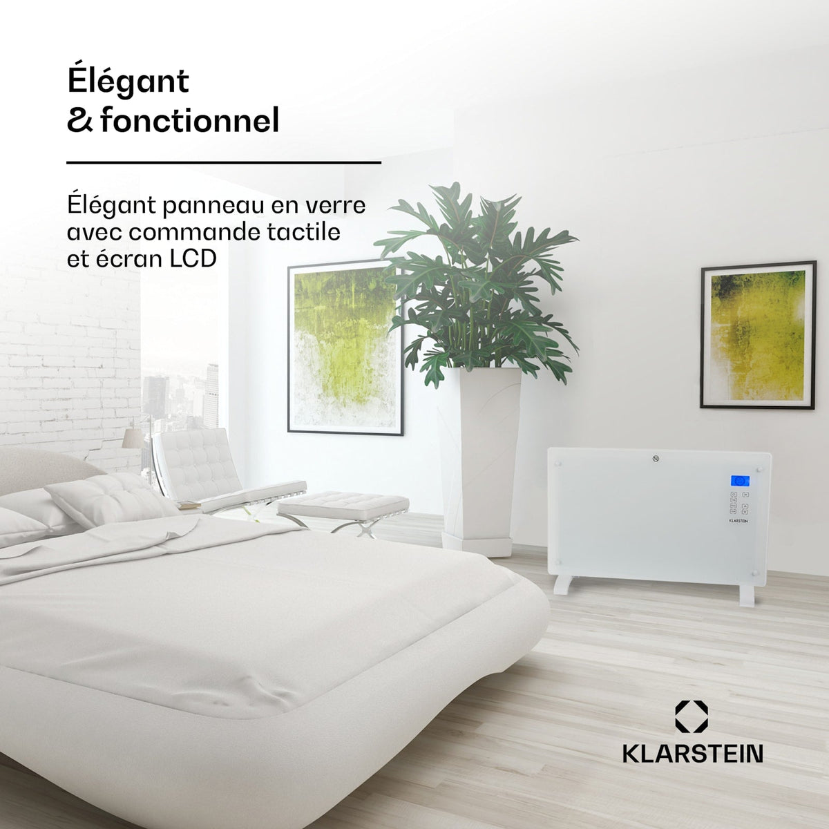 Norderney 2000W 20m² Convecteur Électrique Blanc