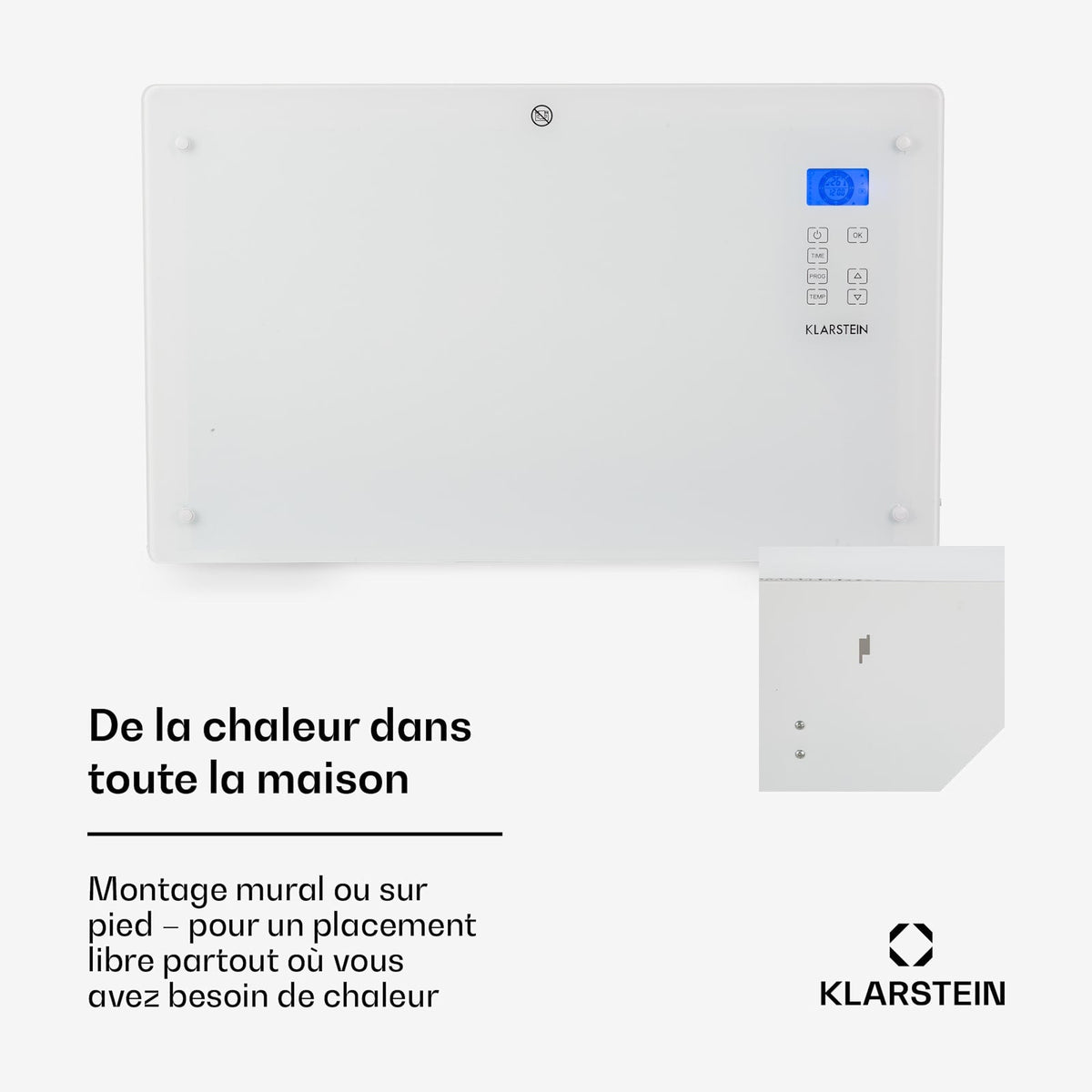 Norderney 2000W 20m² Convecteur Électrique Blanc