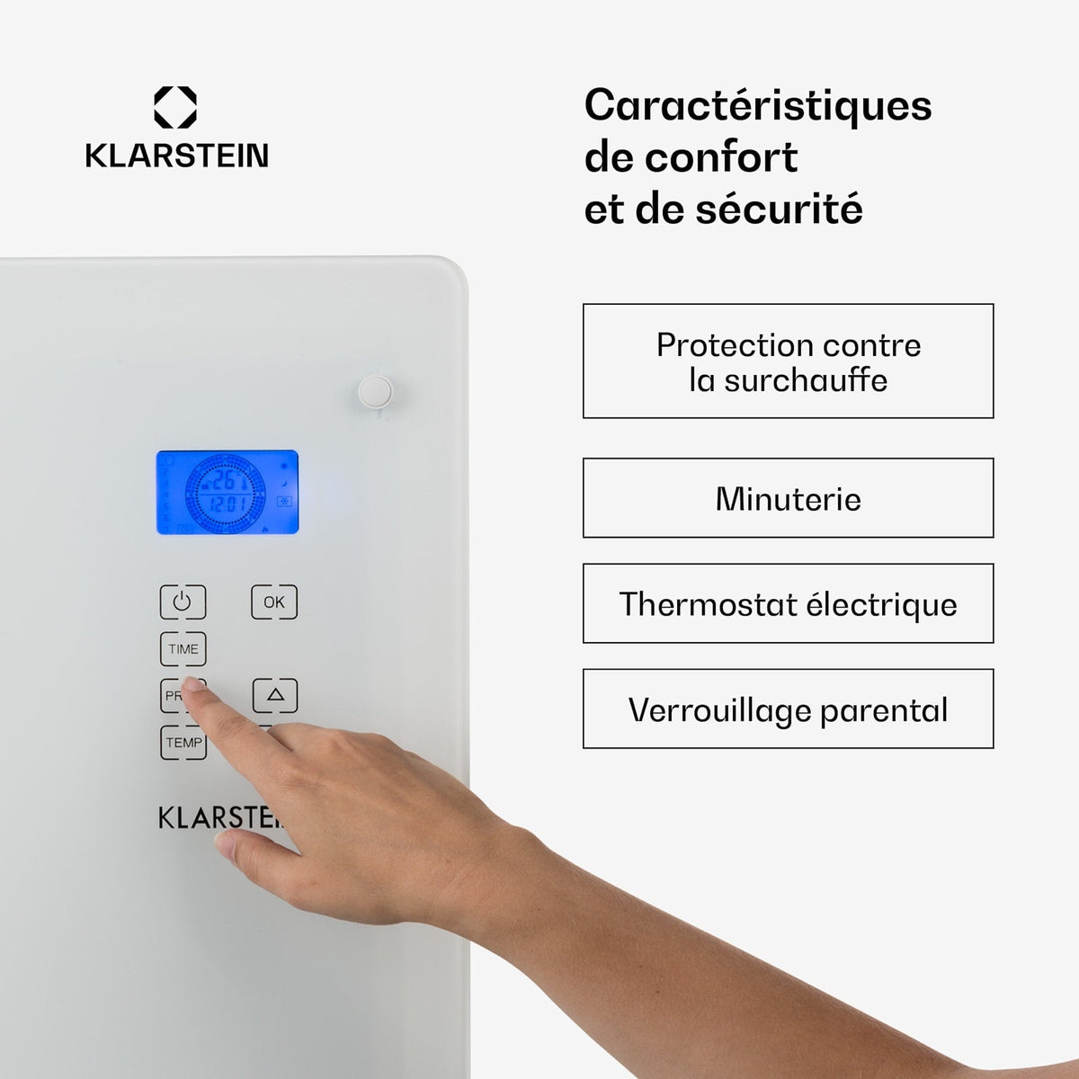 Norderney 2000W 20m² Convecteur Électrique Blanc