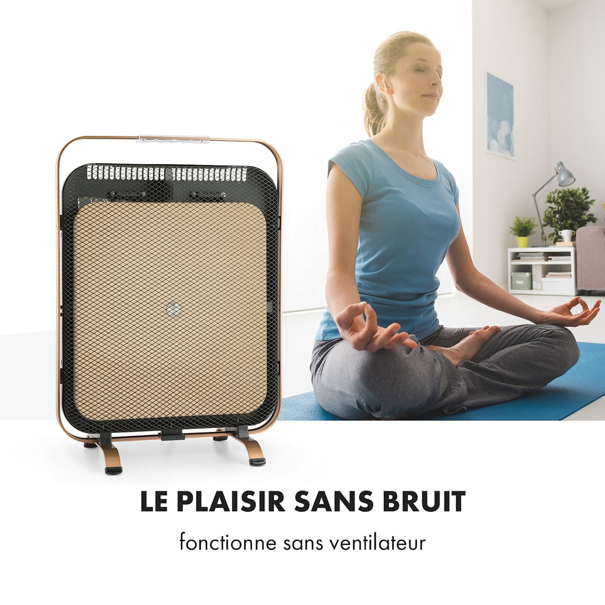 HeatPal 1300W 13–25m² Chauffage Infrarouge sur Pied Noir