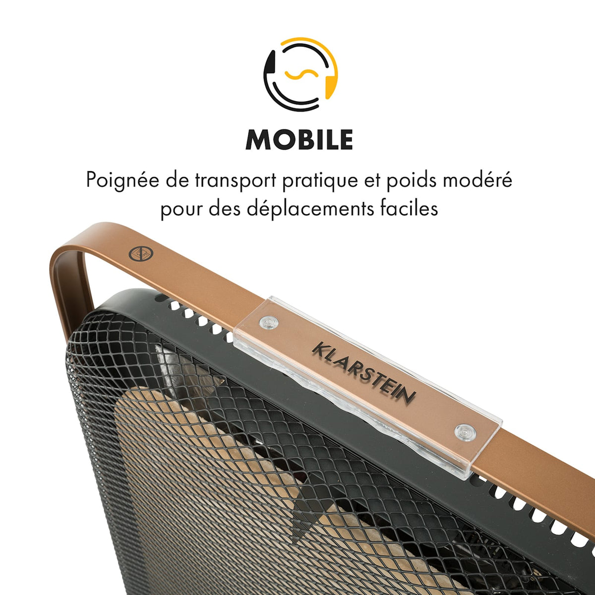 HeatPal 1300W 13–25m² Chauffage Infrarouge sur Pied Noir