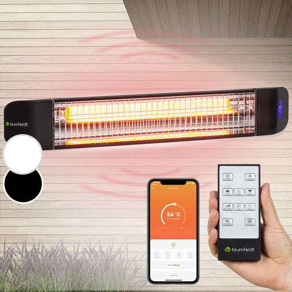 Smartwave Smart 2400W Chauffage Mural Infrarouge Noir