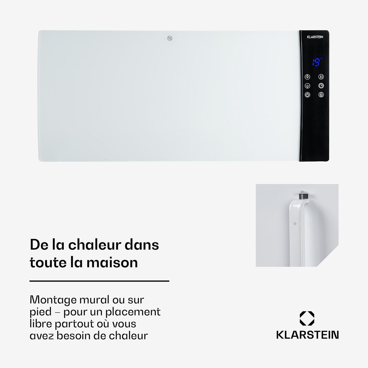 Lindholm 2000W 20m² Convecteur Électrique Blanc