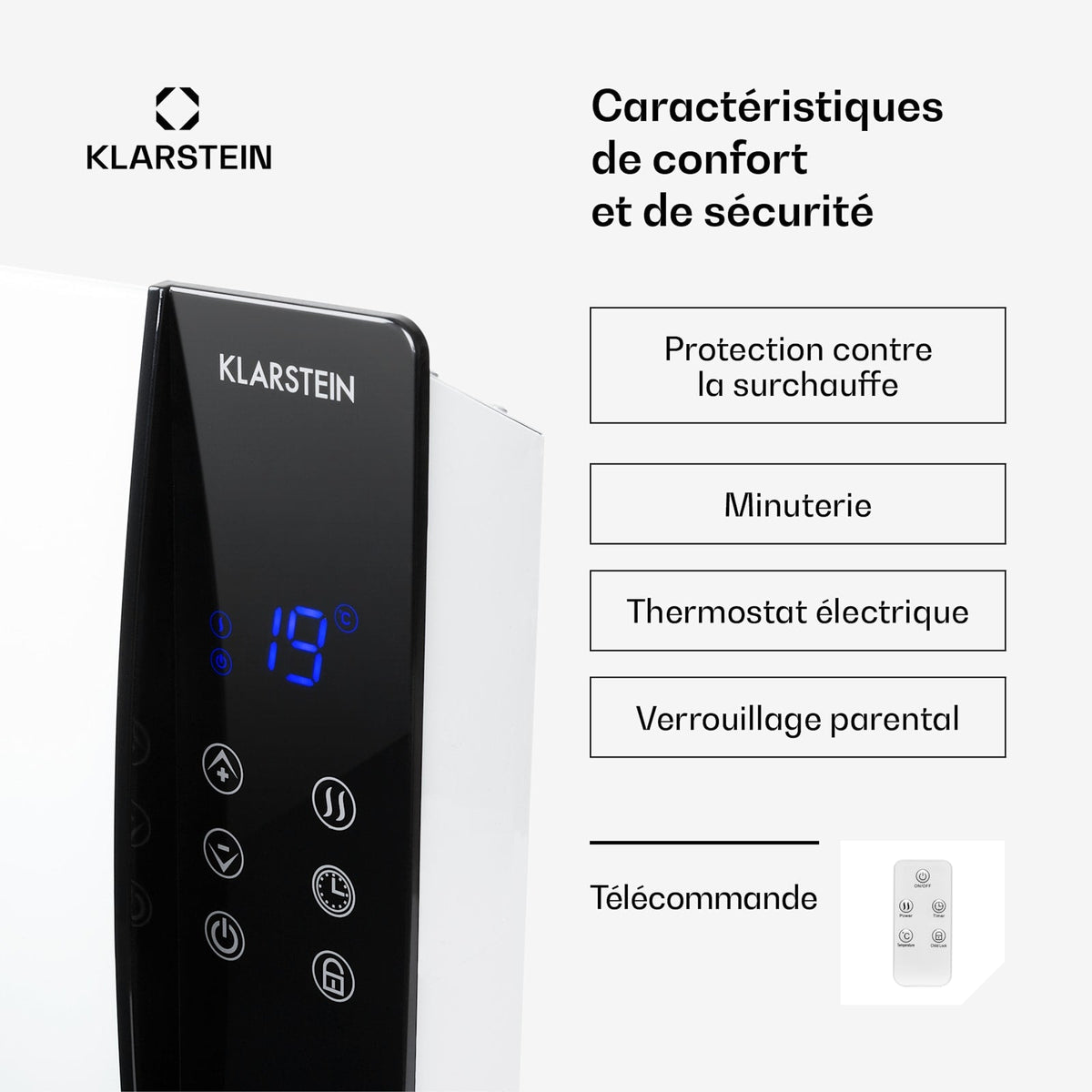 Lindholm 2000W 20m² Convecteur Électrique Blanc