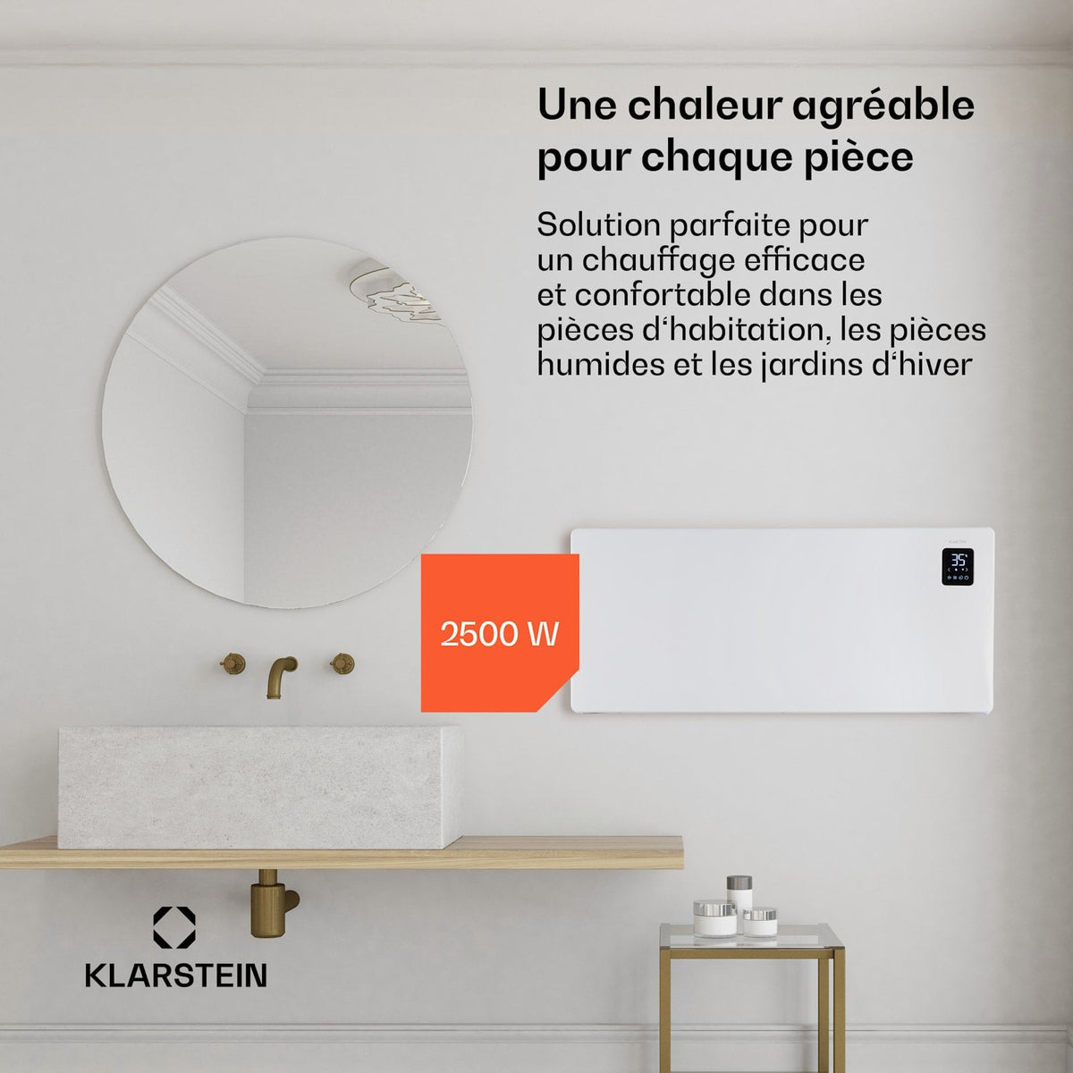 Bansin Smart 2500W 25m² Convecteur Électrique Blanc