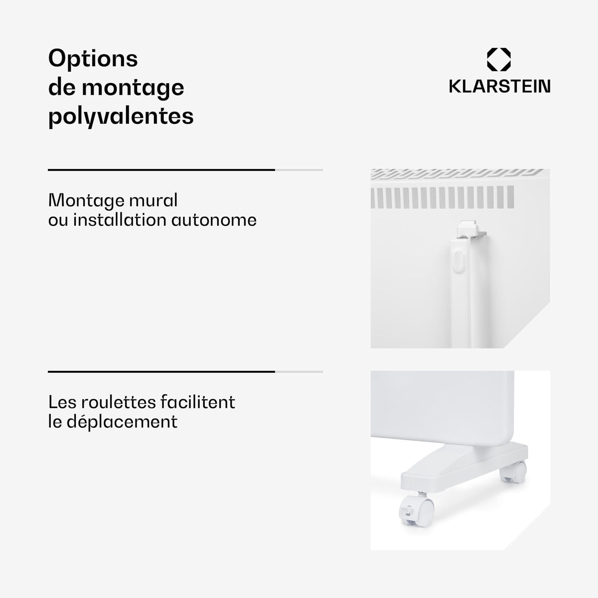 Bansin Smart 2500W 25m² Convecteur Électrique Blanc