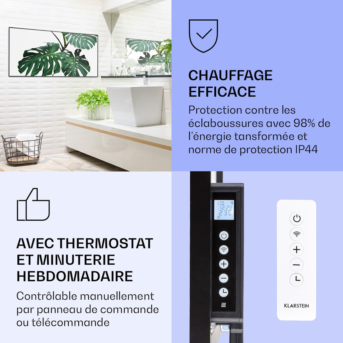 Radiateur infrarouge intelligent Wonderwall Air Art feuille verte