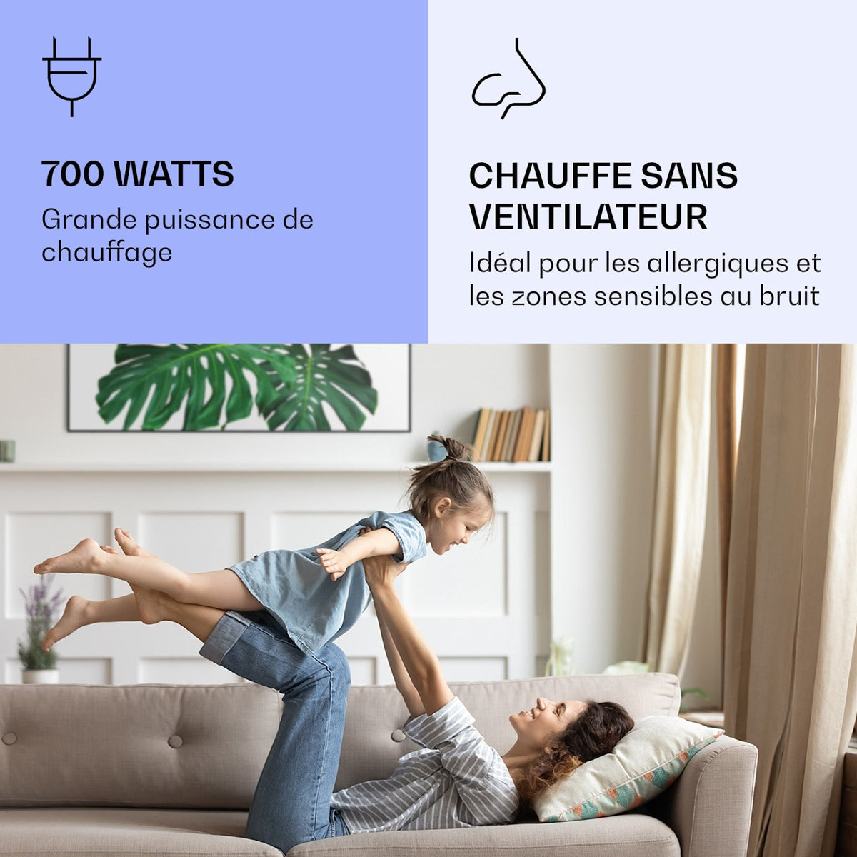 Radiateur infrarouge intelligent Wonderwall Air Art feuille verte