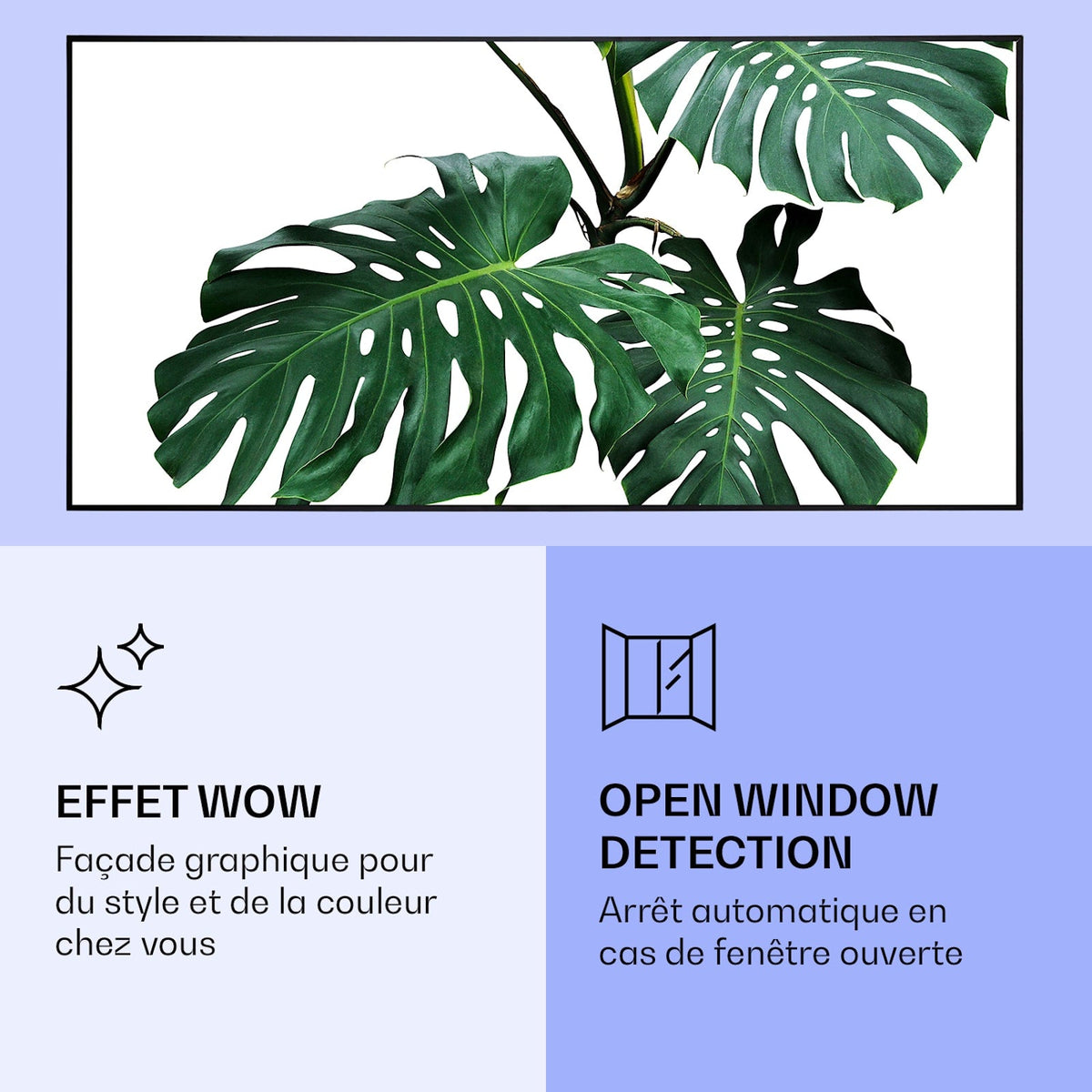 Radiateur infrarouge intelligent Wonderwall Air Art feuille verte