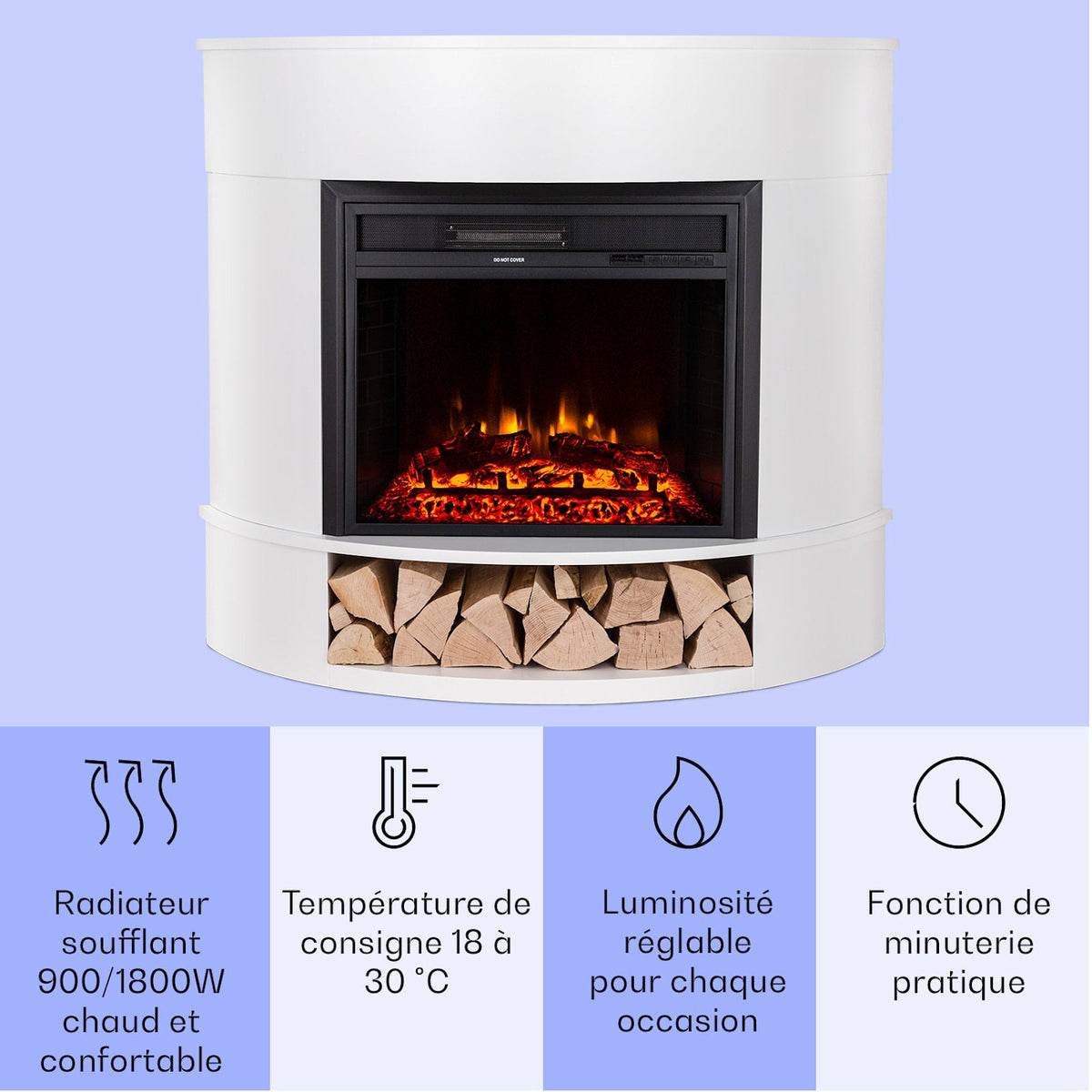 Loloru cheminée électrique