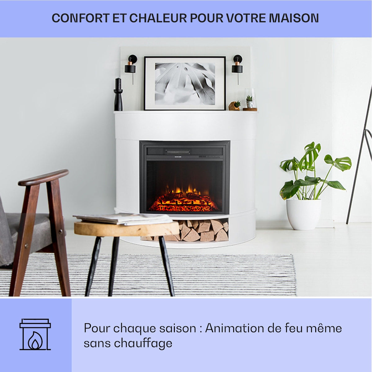 Loloru cheminée électrique