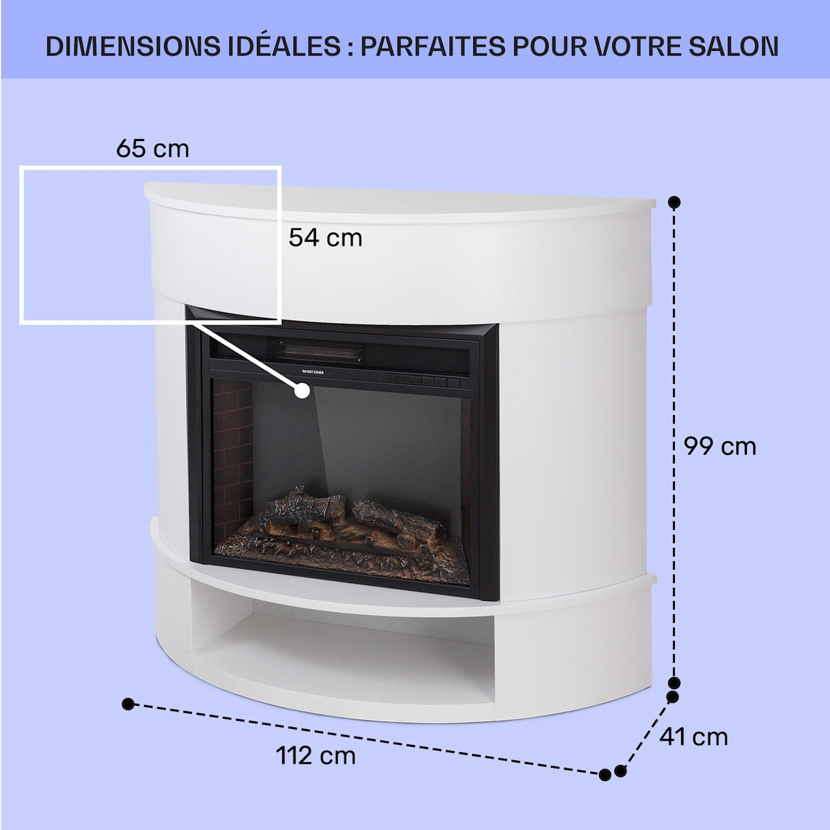 Loloru cheminée électrique