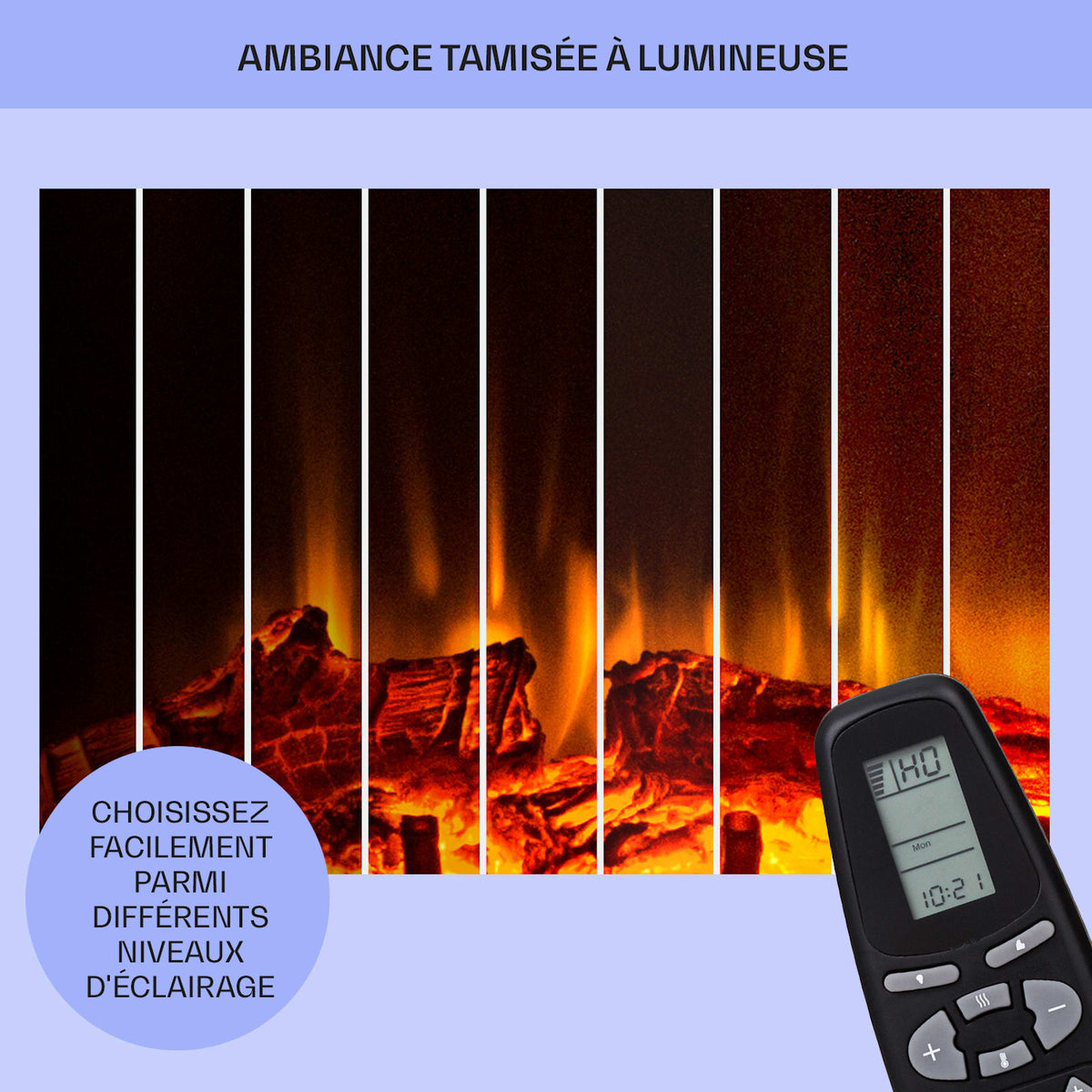 Loloru cheminée électrique