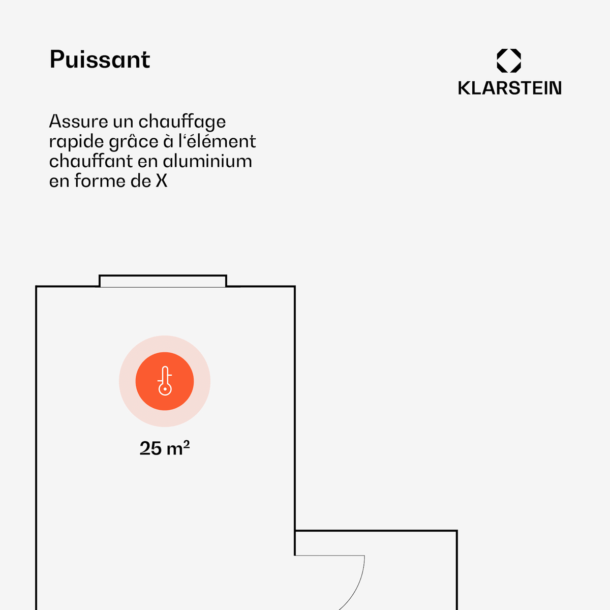 Bansin Crystal Smart 2500W 25m² Convecteur Électrique Noir