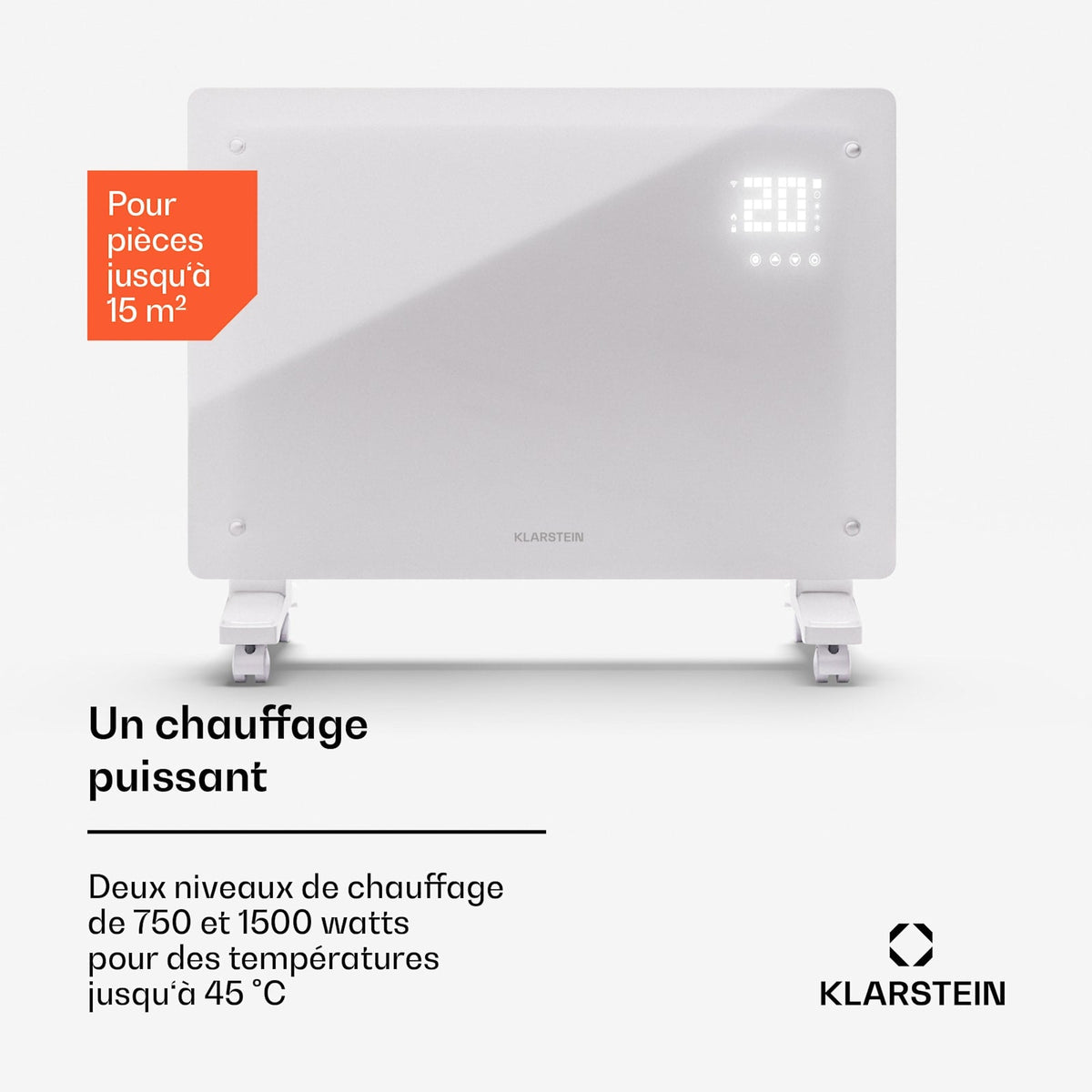 Bornholm Smart 1500W 15m² Convecteur Électrique Blanc