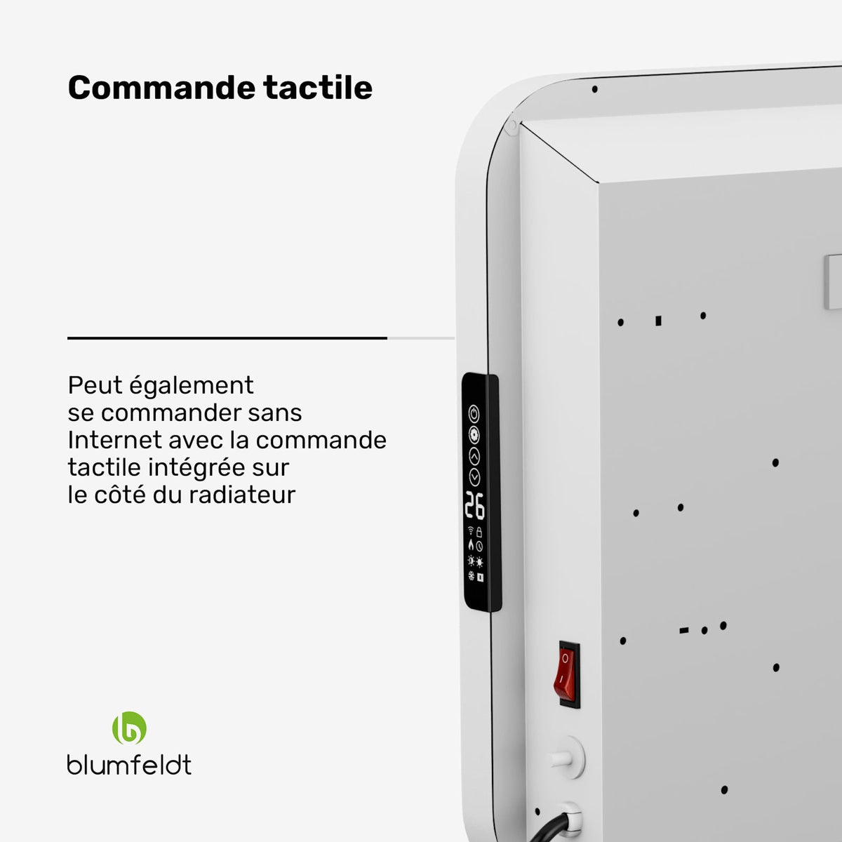 SwiftWave Smart 2000W 20m² Convecteur Électrique Blanc