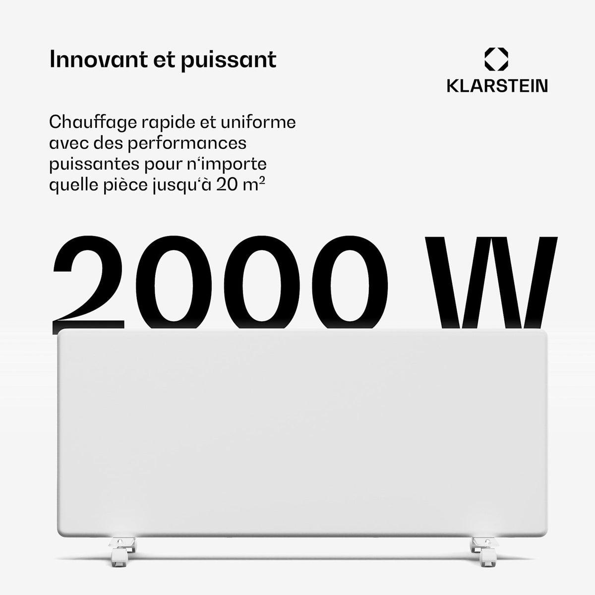ThermaTouch 2000W 20m² Convecteur Électrique Blanc