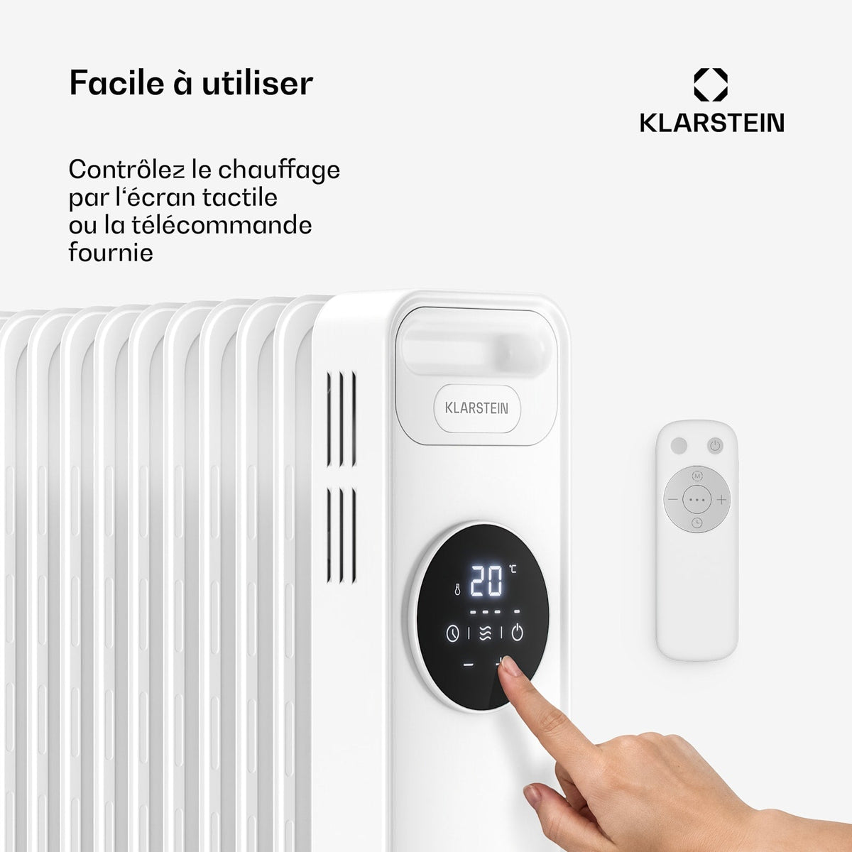 Thermaxx 2500W Radiateur à Bain d'Huile 13 Éléments Blanc