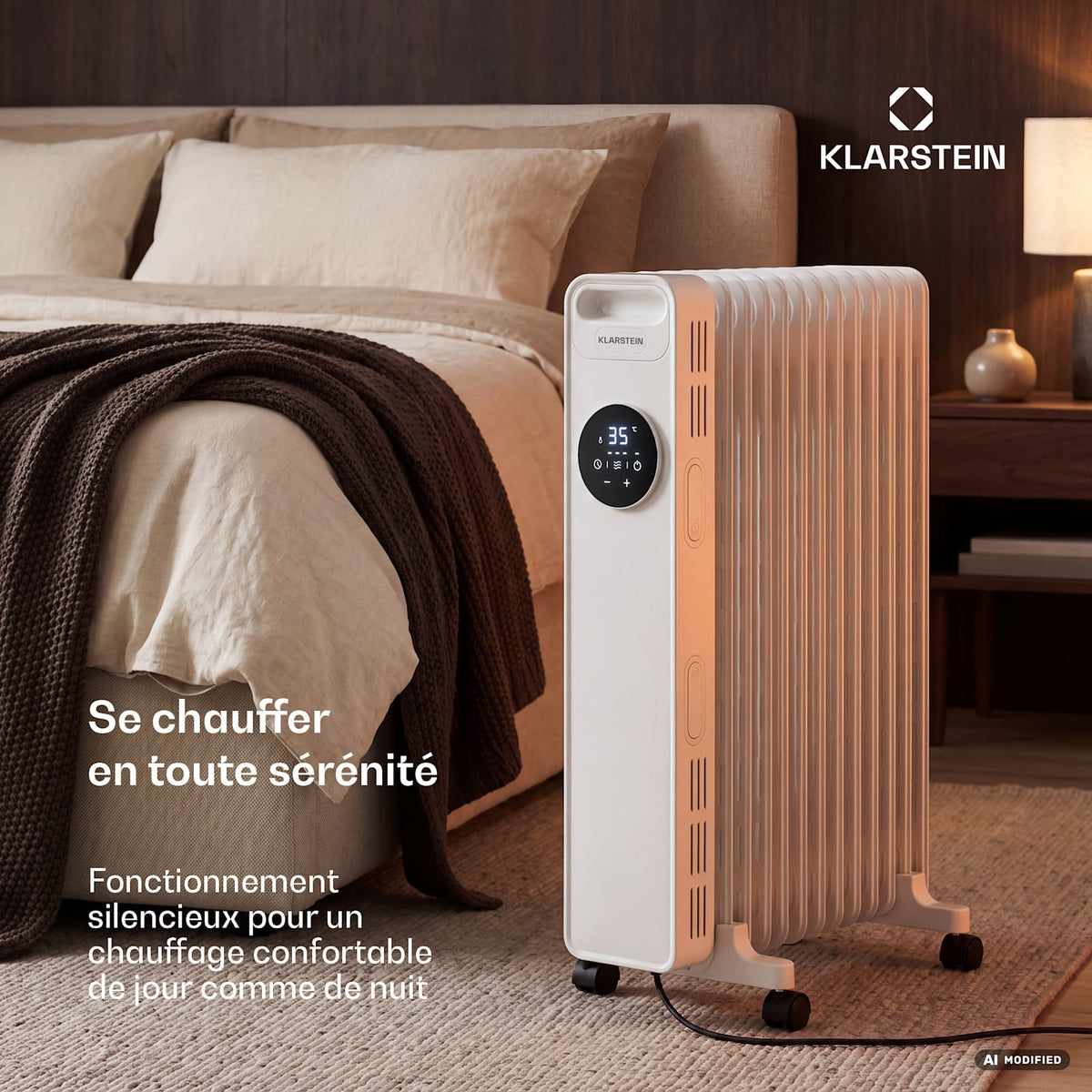 Thermaxx 2500W Radiateur à Bain d'Huile 13 Éléments Blanc