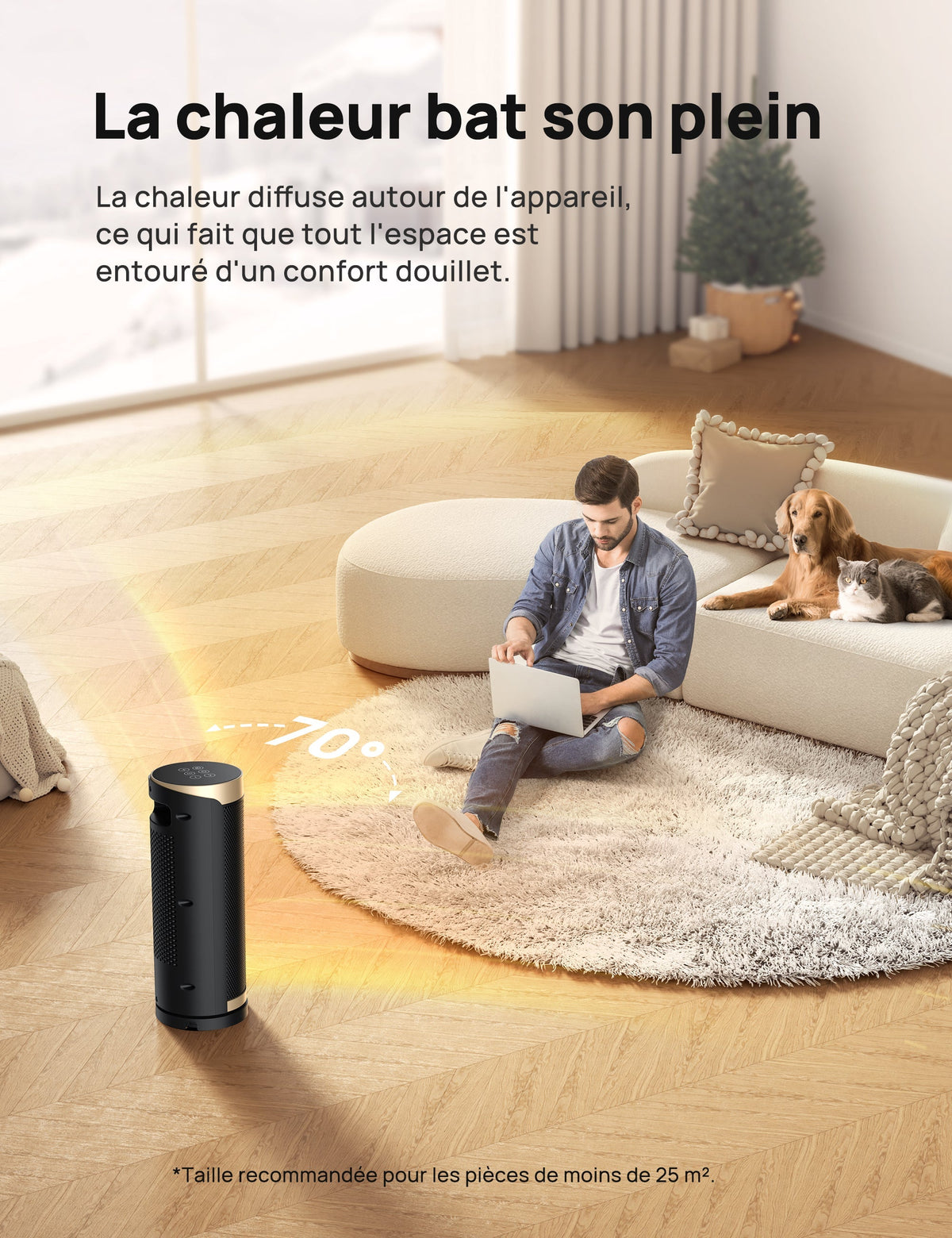 Dreo 513 - Chauffage soufflant céramique oscillant 1500 W