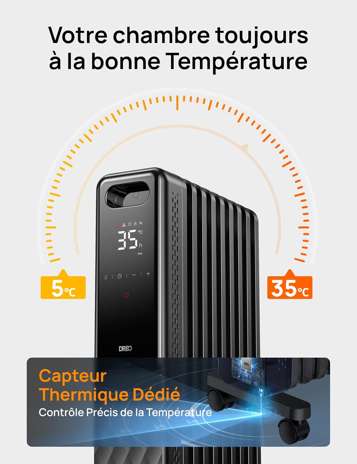 Dreo 310S - Radiateur bain d'huile 2000 W