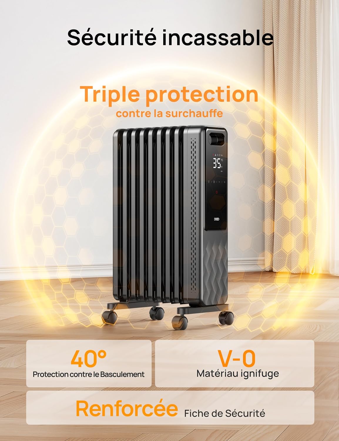 Dreo 310S - Radiateur bain d'huile 2000 W