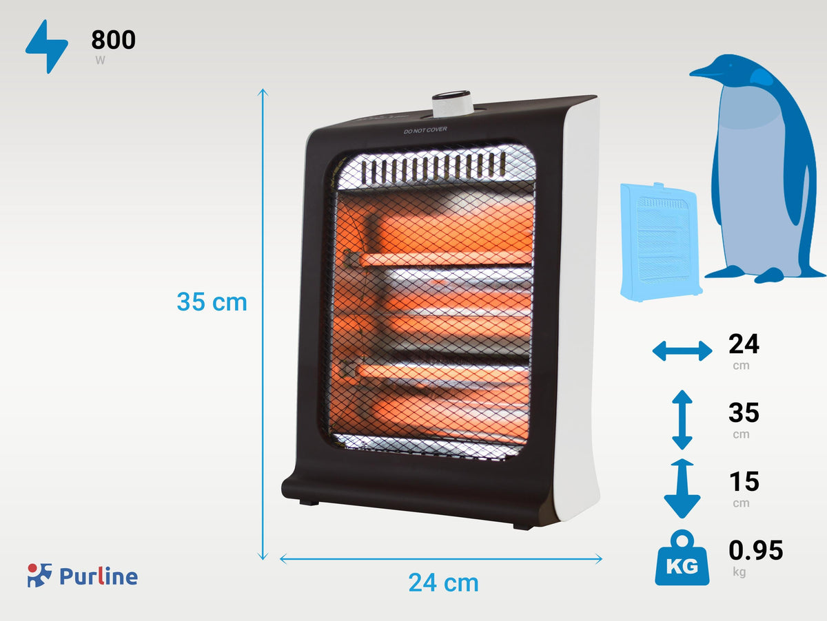 Chauffage halogène quartz Purline Heaty QU 800 – 800 W