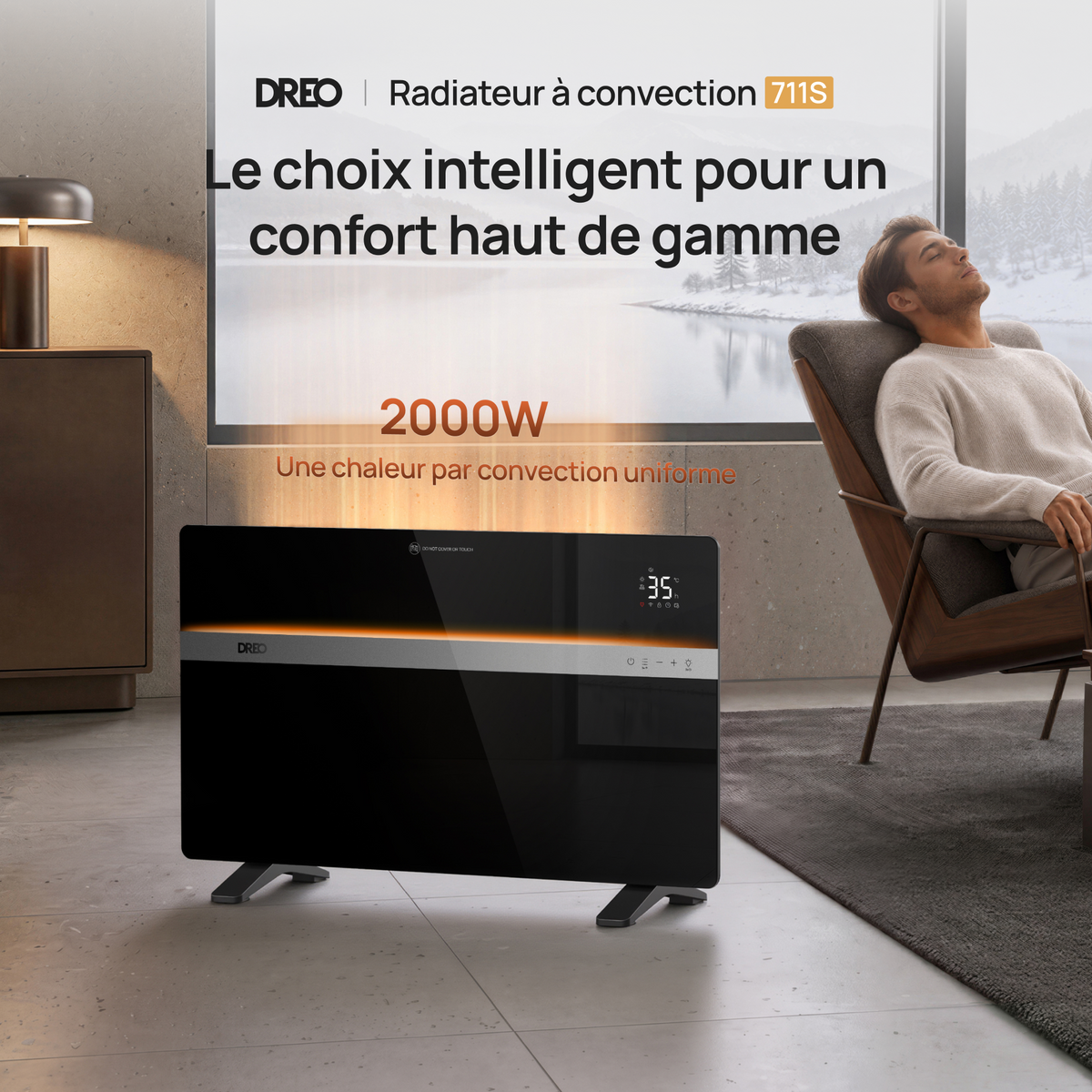 Dreo 711S - Radiateur à convection 2000 W