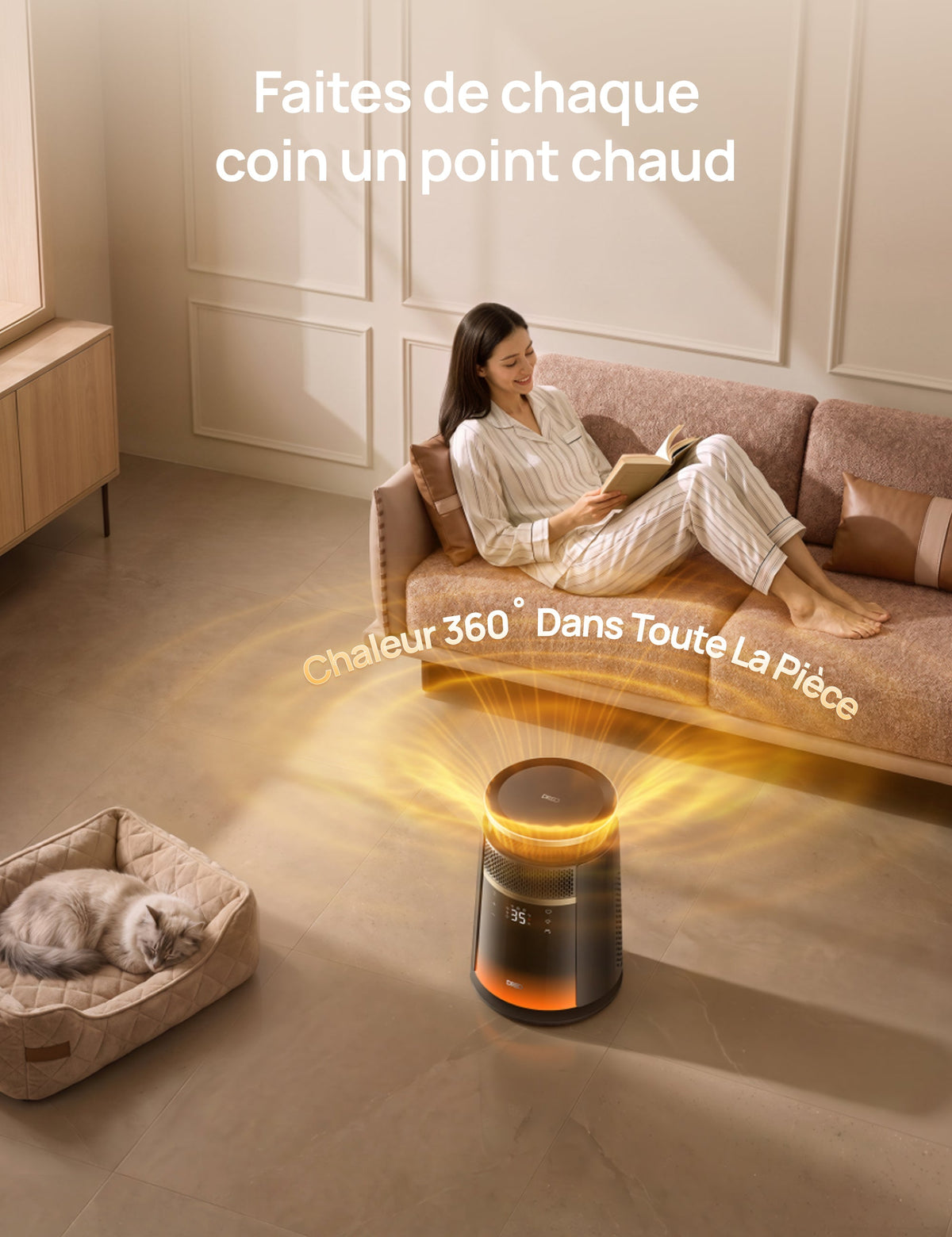 Dreo 720S - Chauffage soufflant 360° 2000 W