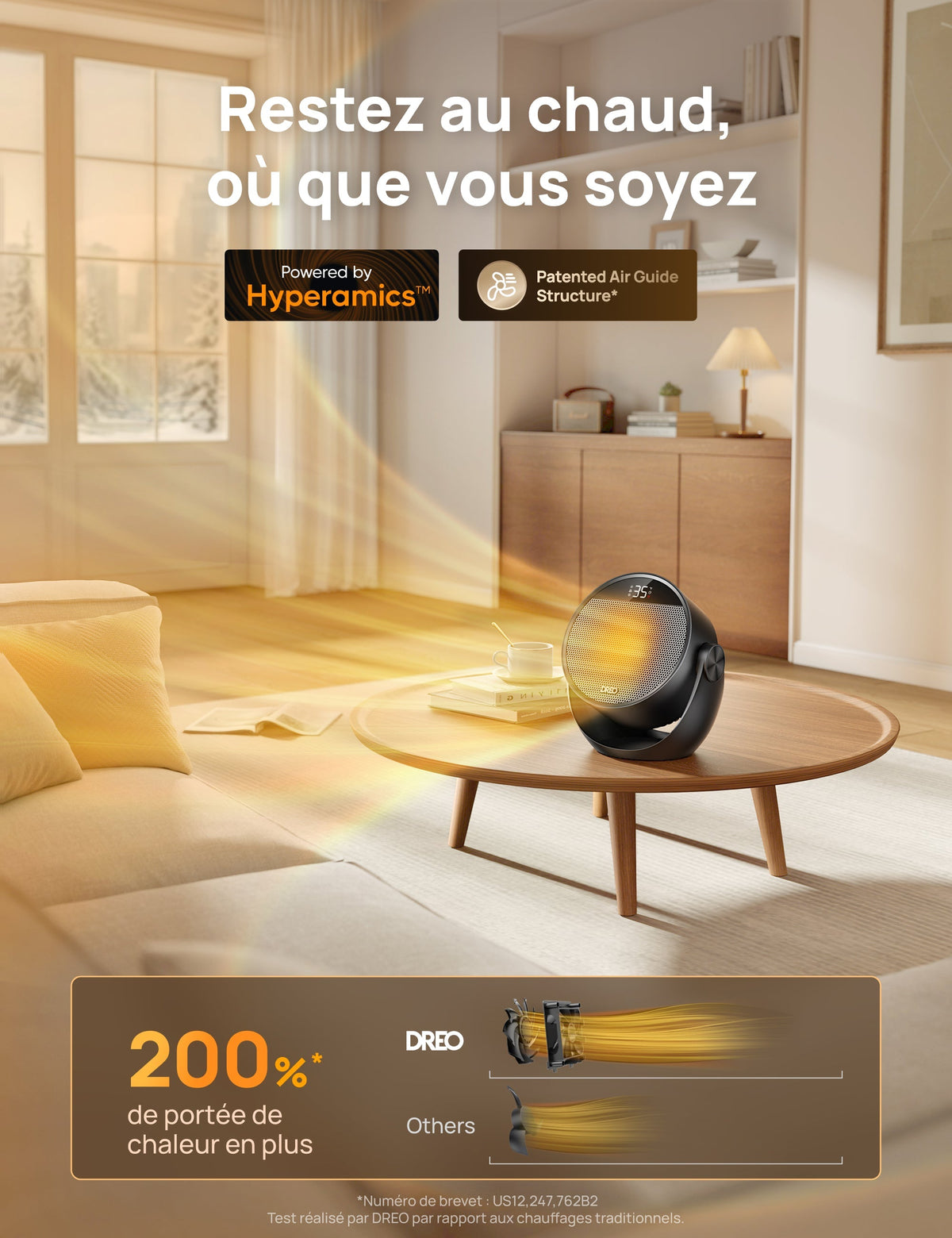 Dreo 320 - Chauffage soufflant céramique 1500 W
