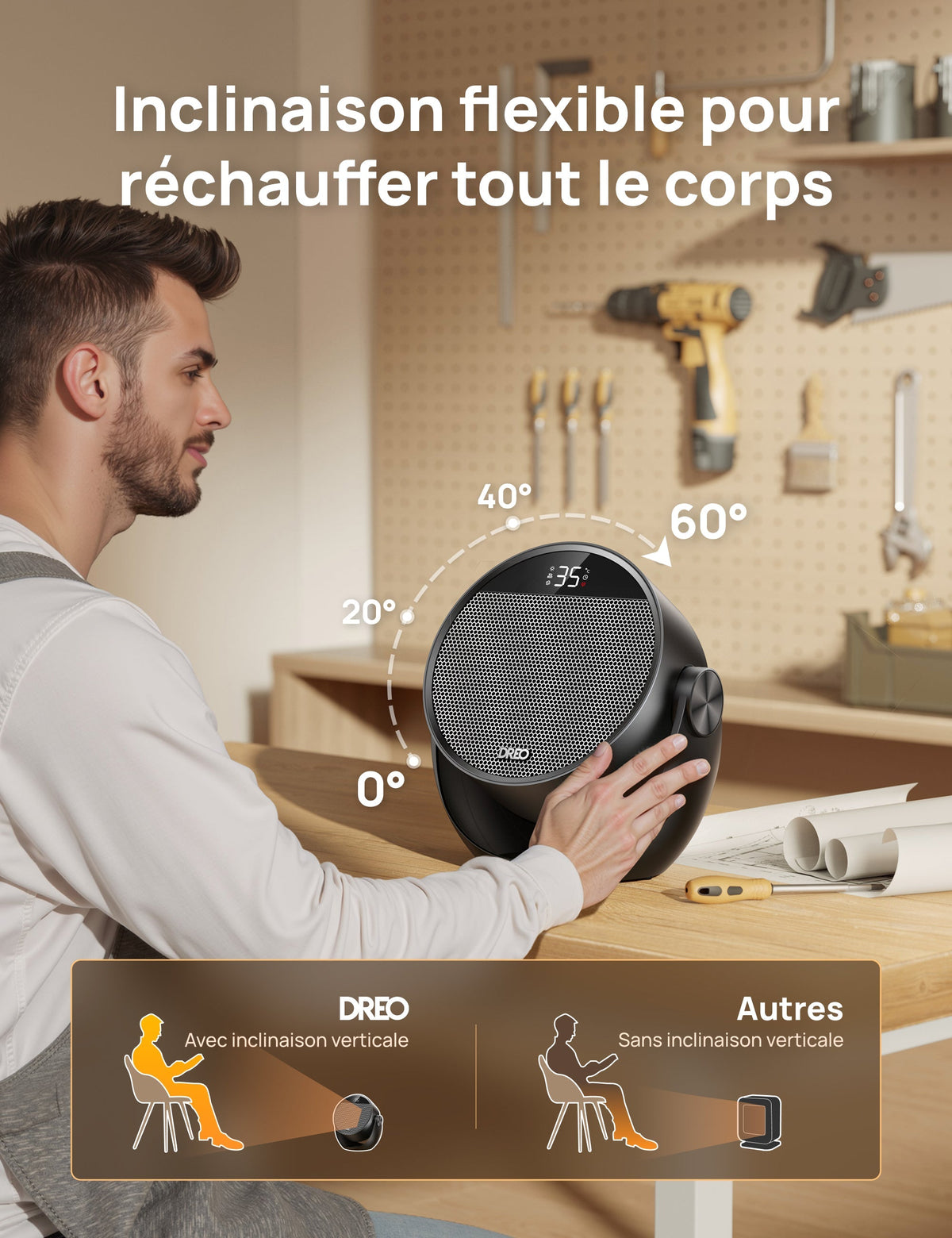 Dreo 320 - Chauffage soufflant céramique 1500 W