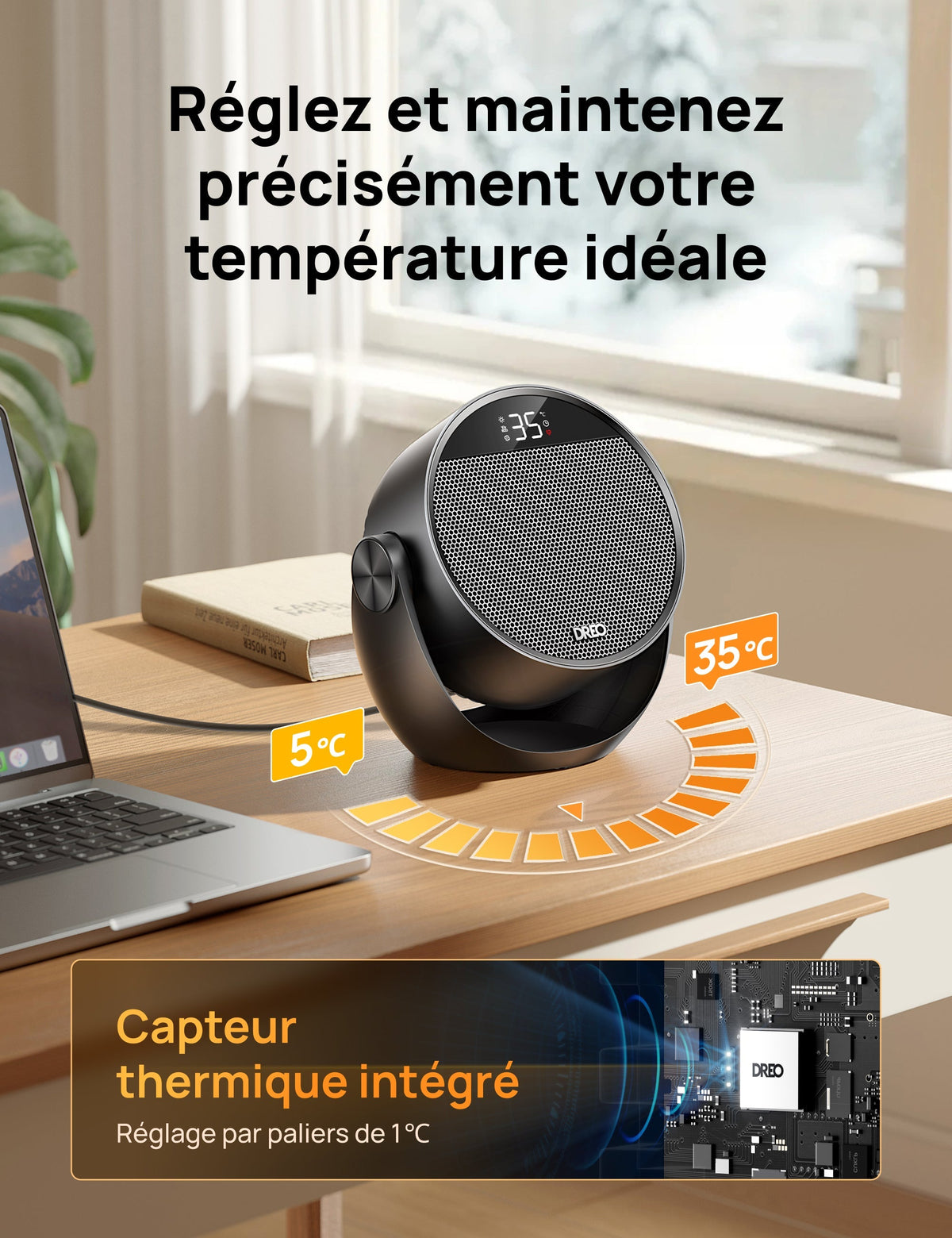 Dreo 320 - Chauffage soufflant céramique 1500 W